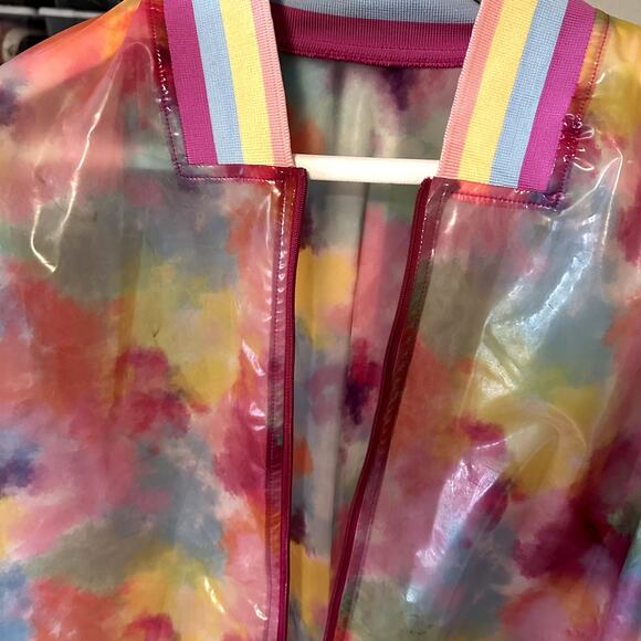 Rainbow Vinyl Bomber Jacket - Size M/L - Picture 5 of 5